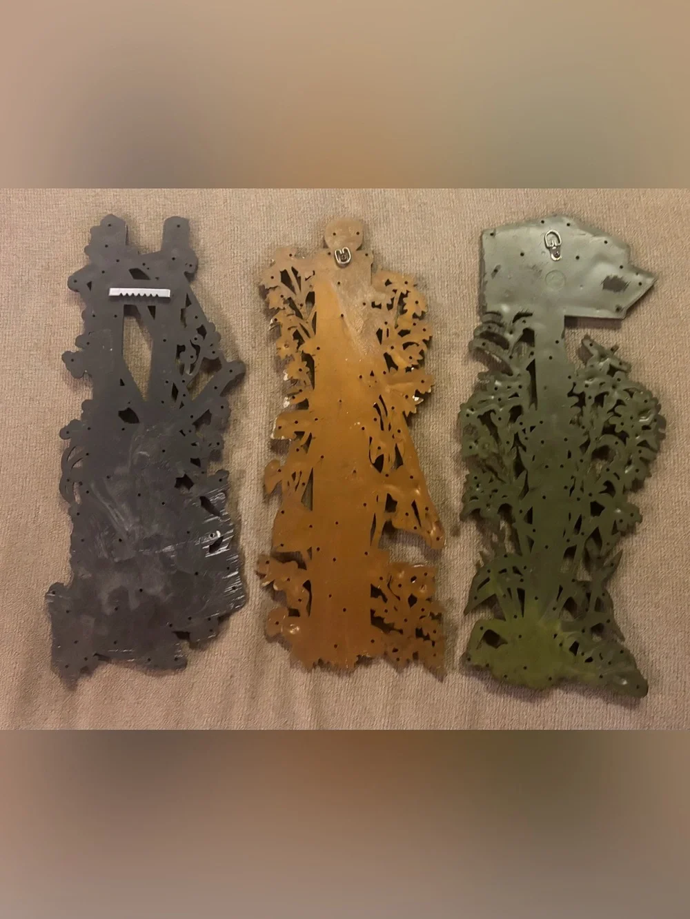 Set of 3 Vintage Cottagecore Wall Decor with squirrel, mailbox, flowers
